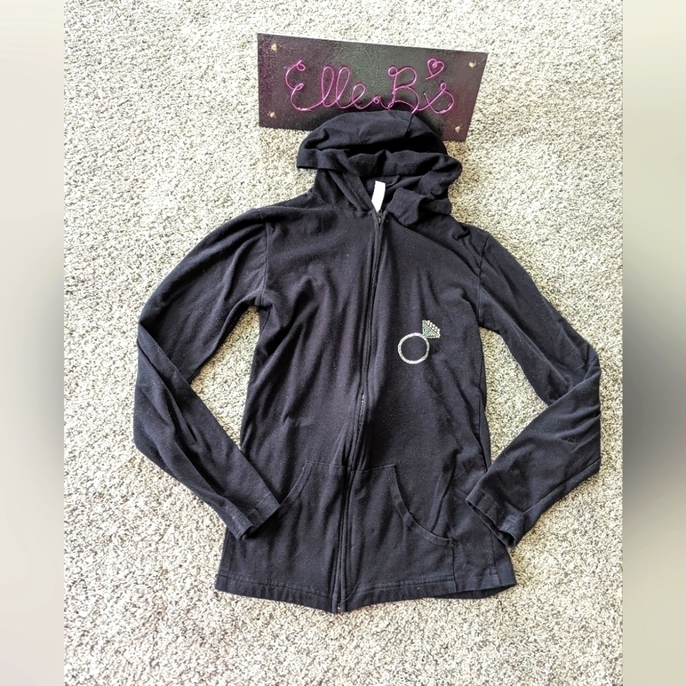 EUC Black Bride Full Zip Hoodie S